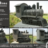 【藝術雕刻-MA-A-00014】小火車模型石雕