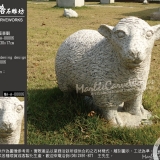 【藝術雕刻-MA-A-00006】抬頭立耳綿羊